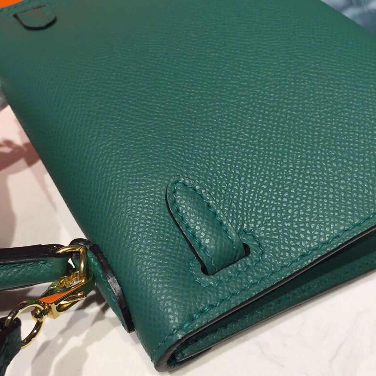 Hermes Mini Kelly 20cm Epsom Bag Dark Green