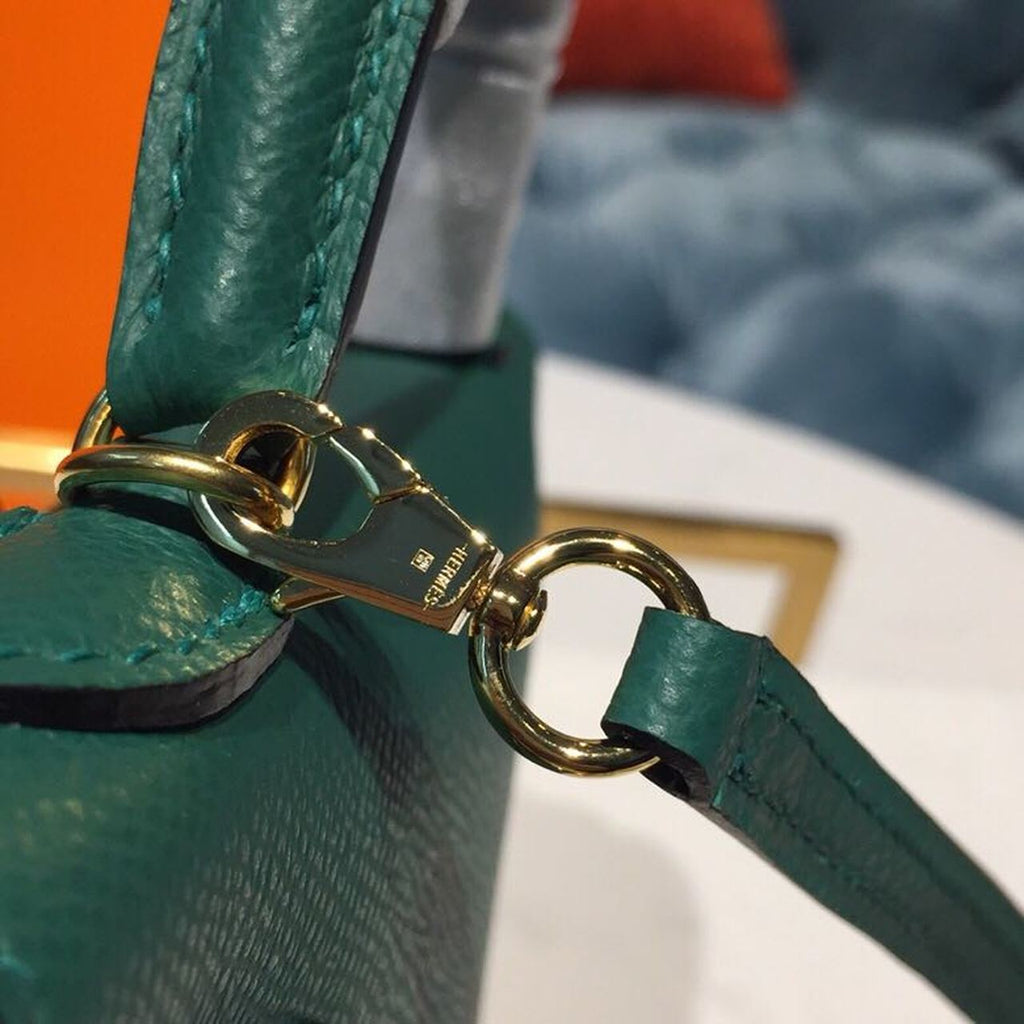 Hermes Mini Kelly 20cm Epsom Bag Dark Green