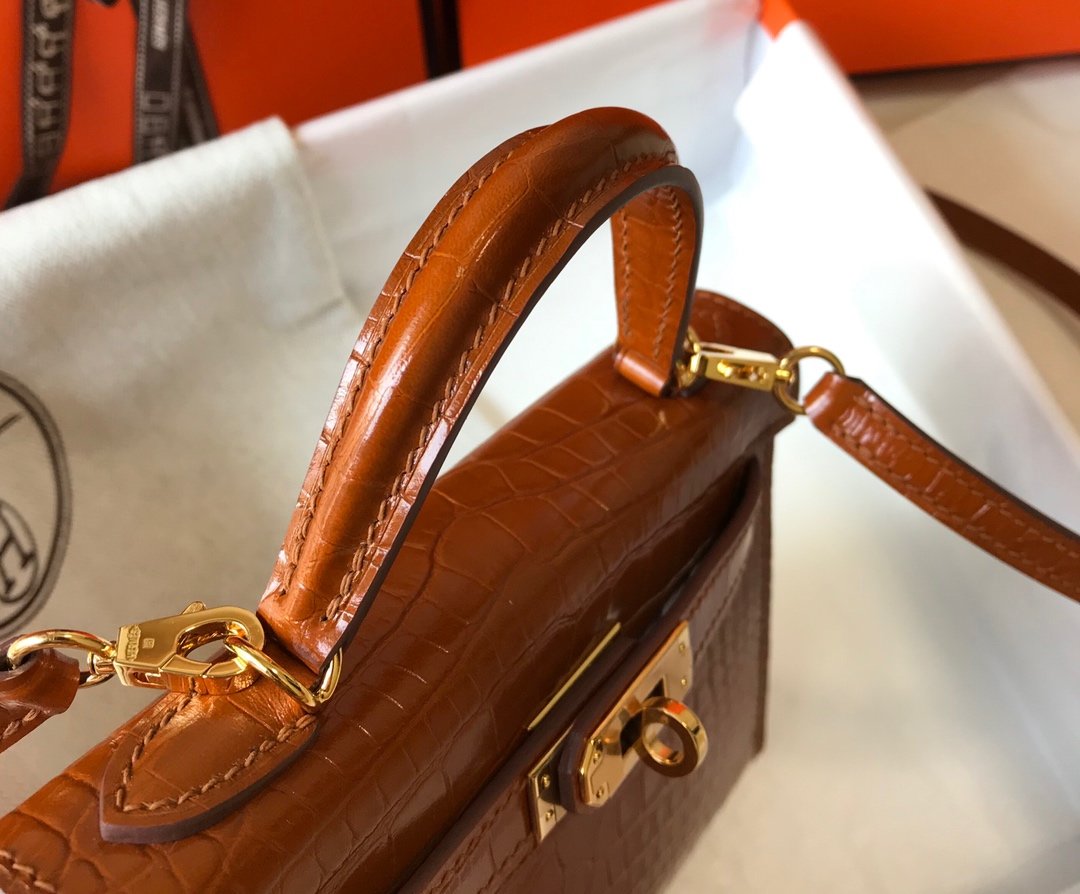 Hermes Kelly 19cm Brown