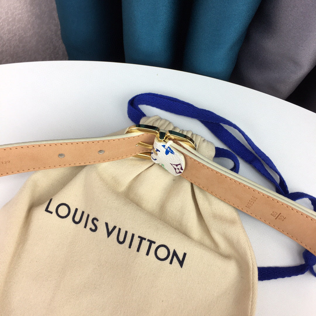 Louis Vuitton Mini Belt White