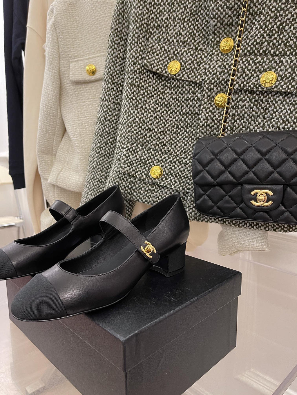 Chanel Sling Back 1.7 Inches Black