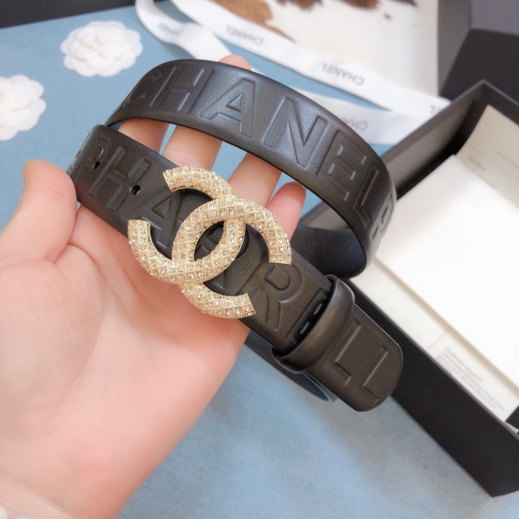 Chanel Belt With Beaded Buckle Brown