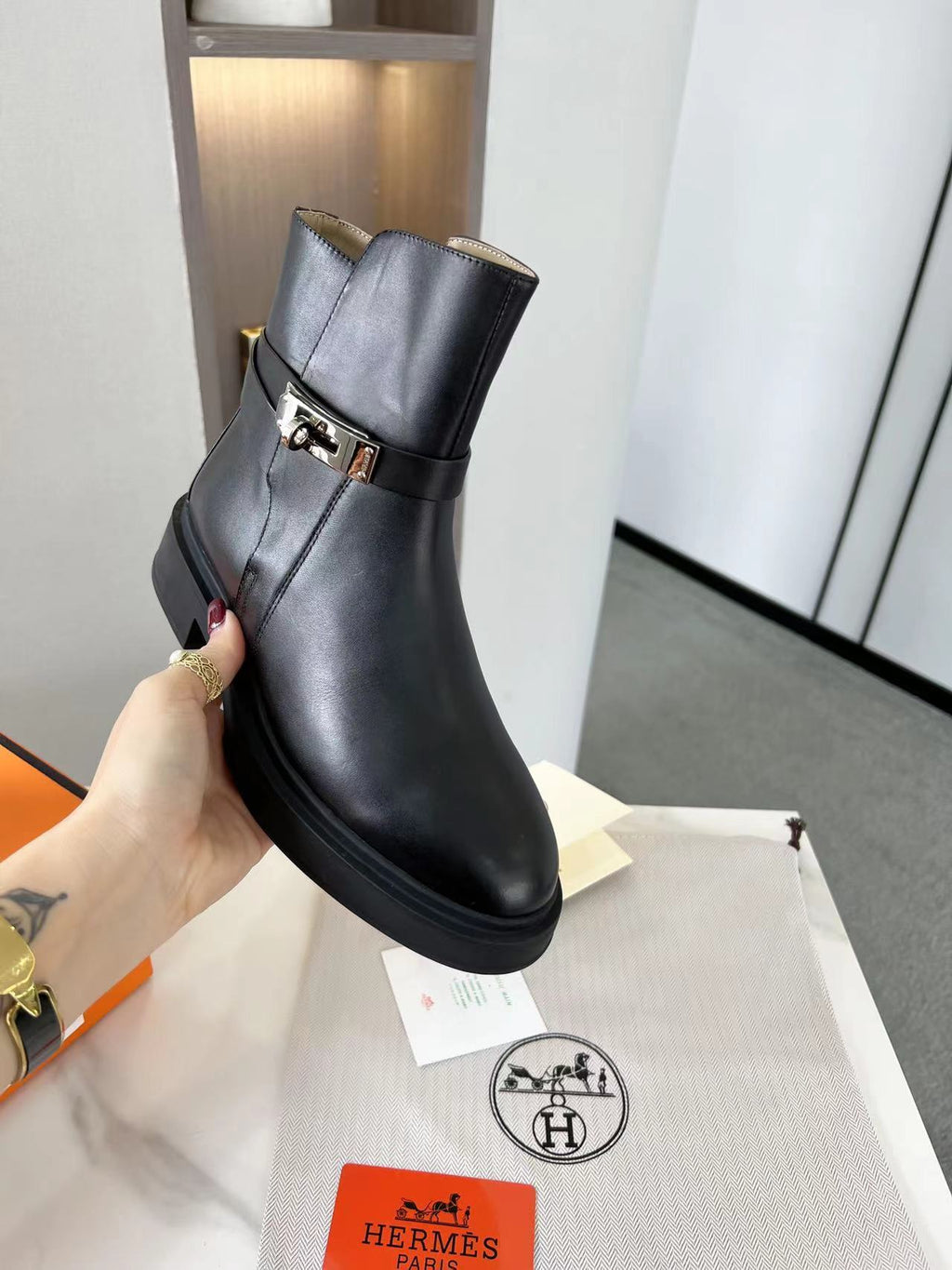 Hermes Neo Ankle Boot Black