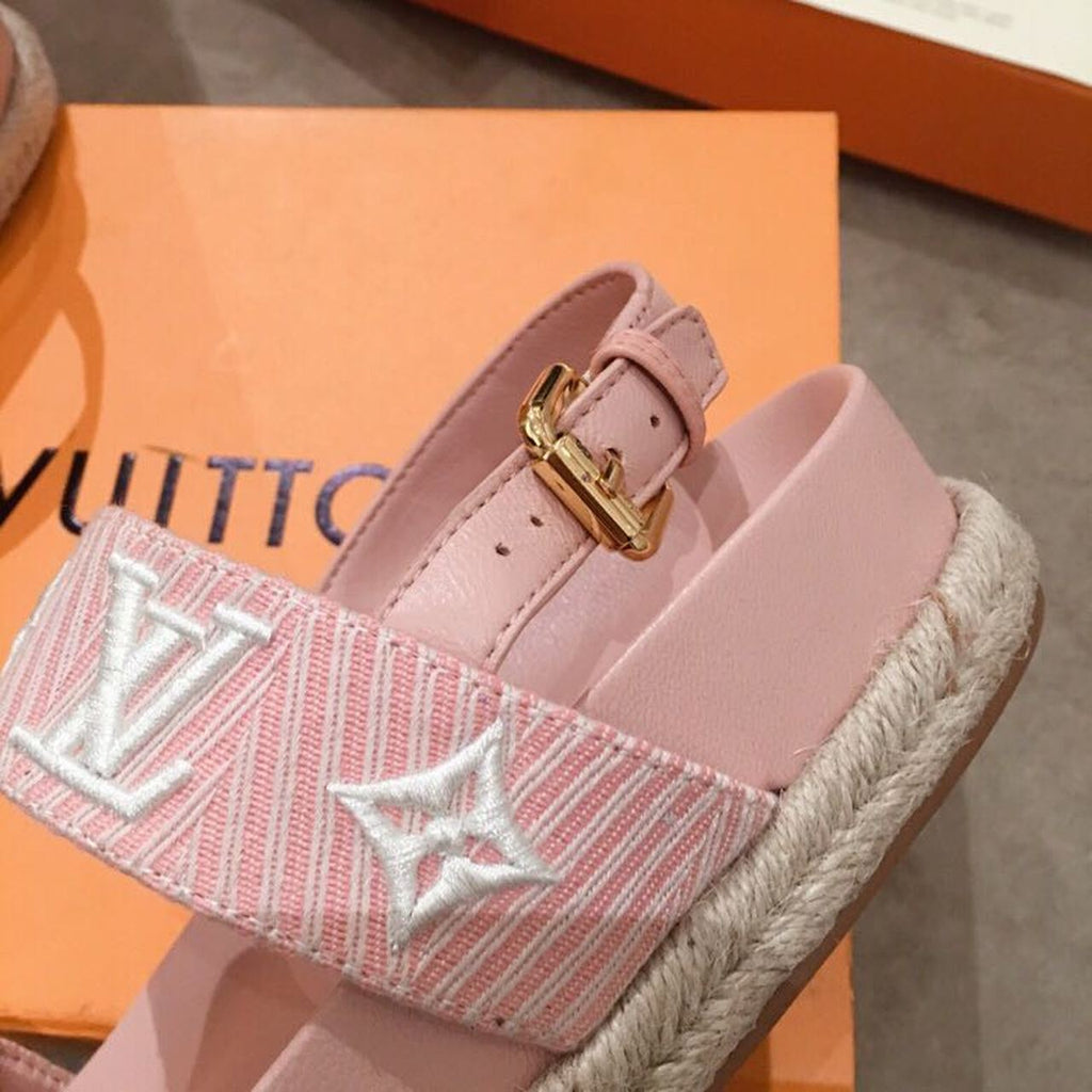 Louis Vuitton Casual Sandals Monogram Reverse Canvas Spring/Summer Collection Light Pink
