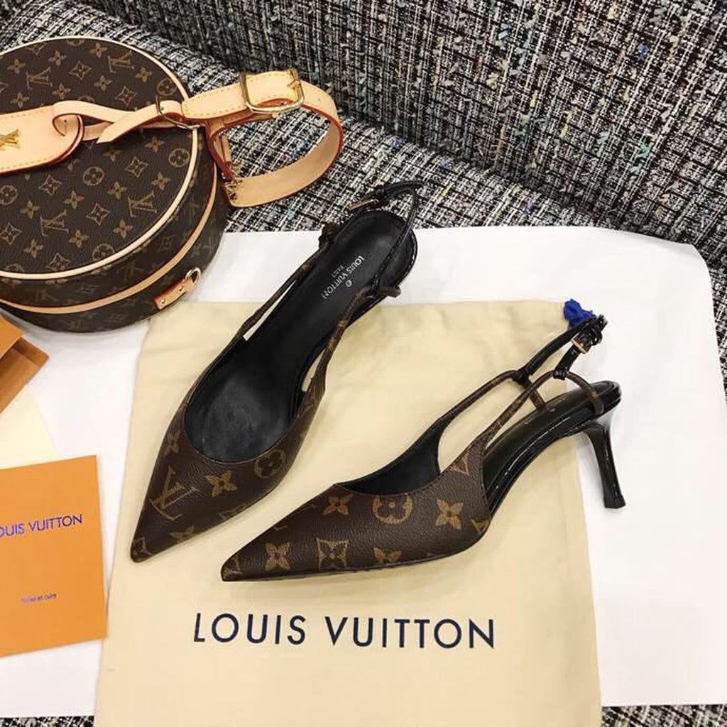 Louis Vuitton Ch?rie Slingback Pump Spring/Summer Collection 1A5BPP Brown