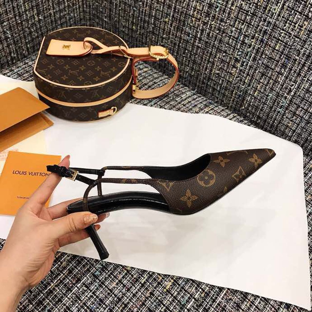 Louis Vuitton Ch?rie Slingback Pump Spring/Summer Collection 1A5BPP Brown