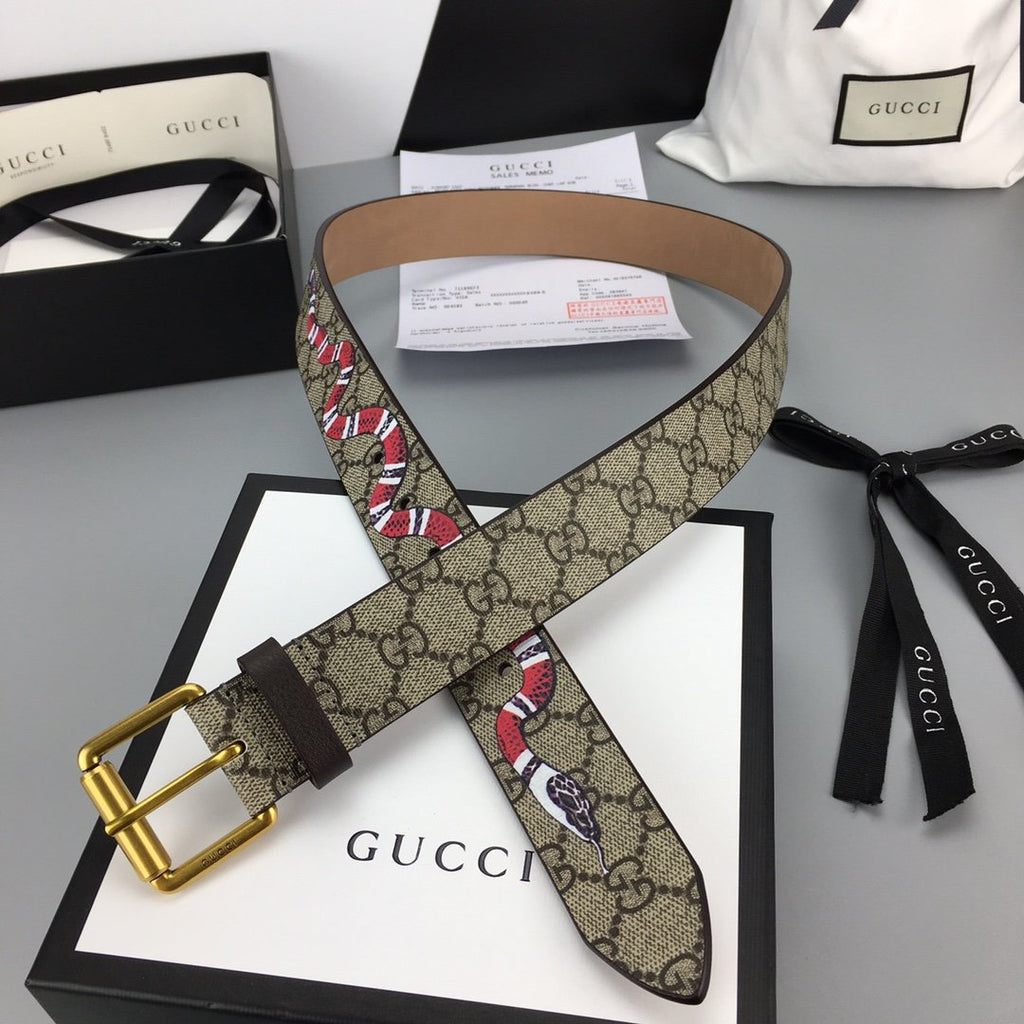 Gucci Belt With Square Buckle Brown