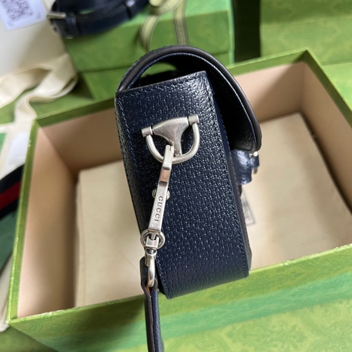 Gucci Horsebit 1955 GG Mini Bag 17cm Beige