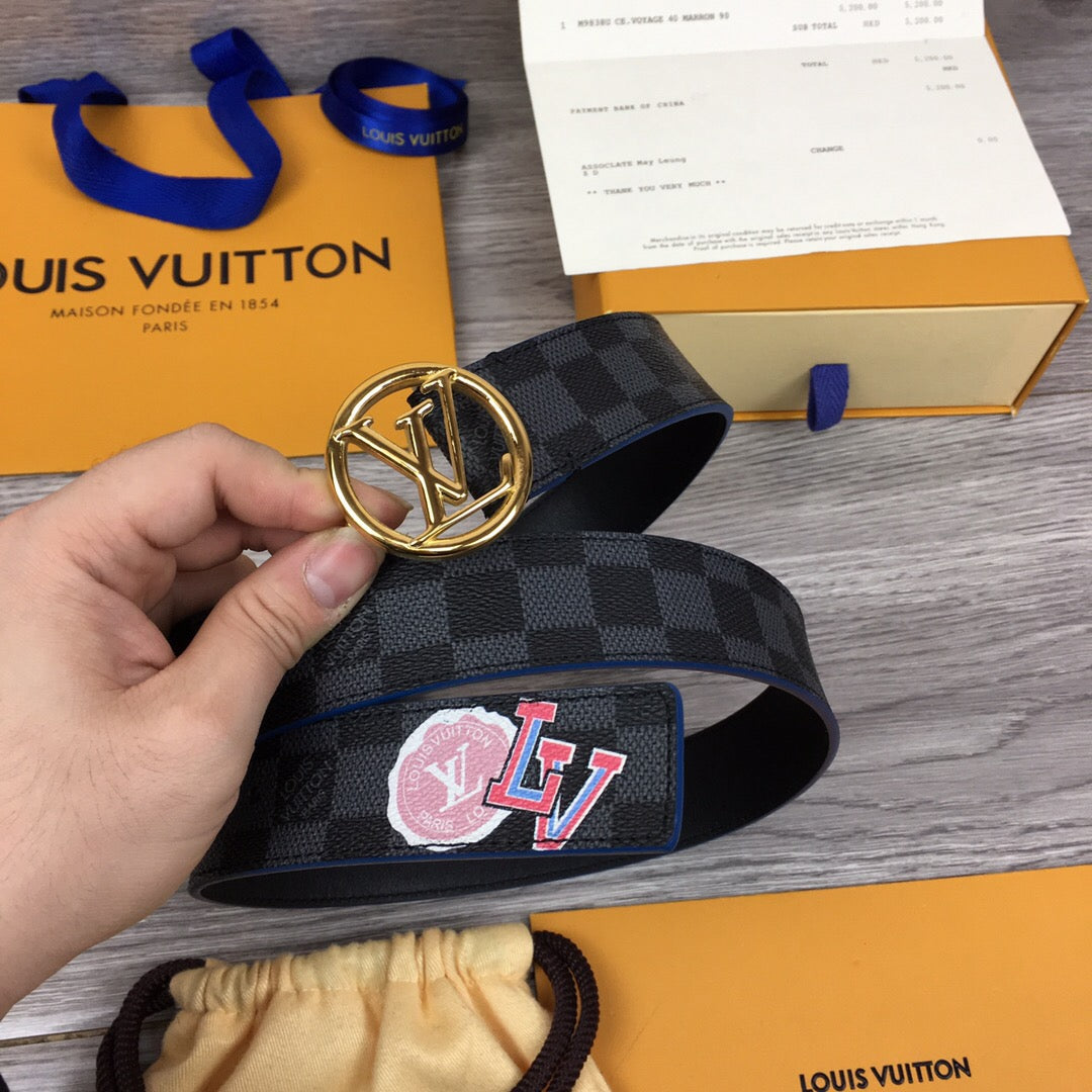 Louis Vuitton Cricle Reversible Belt Black