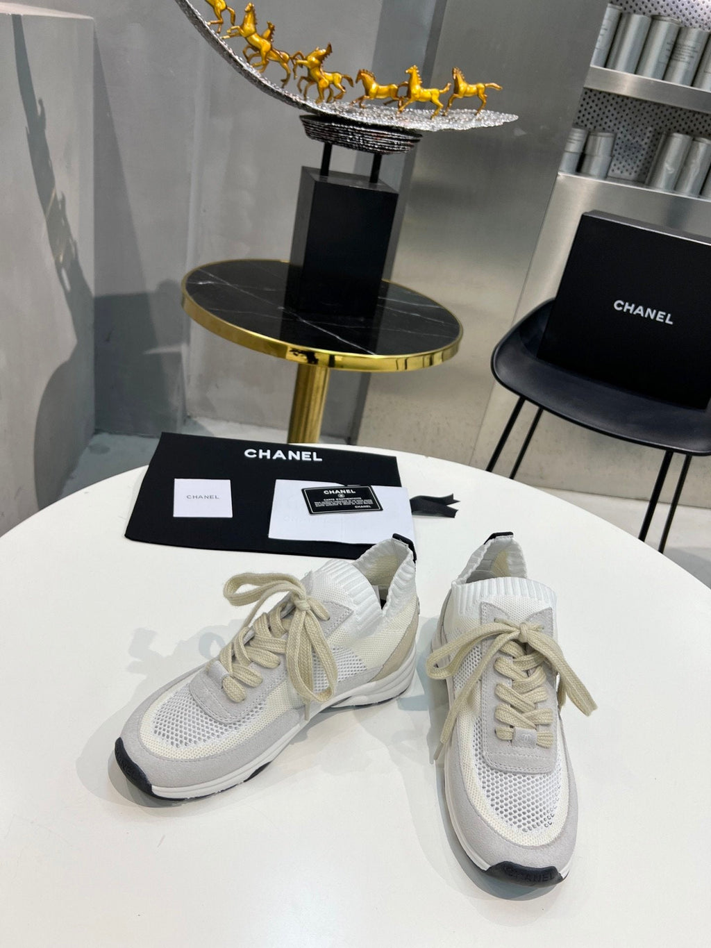 Chanel Trainers Sneakers White/Pink