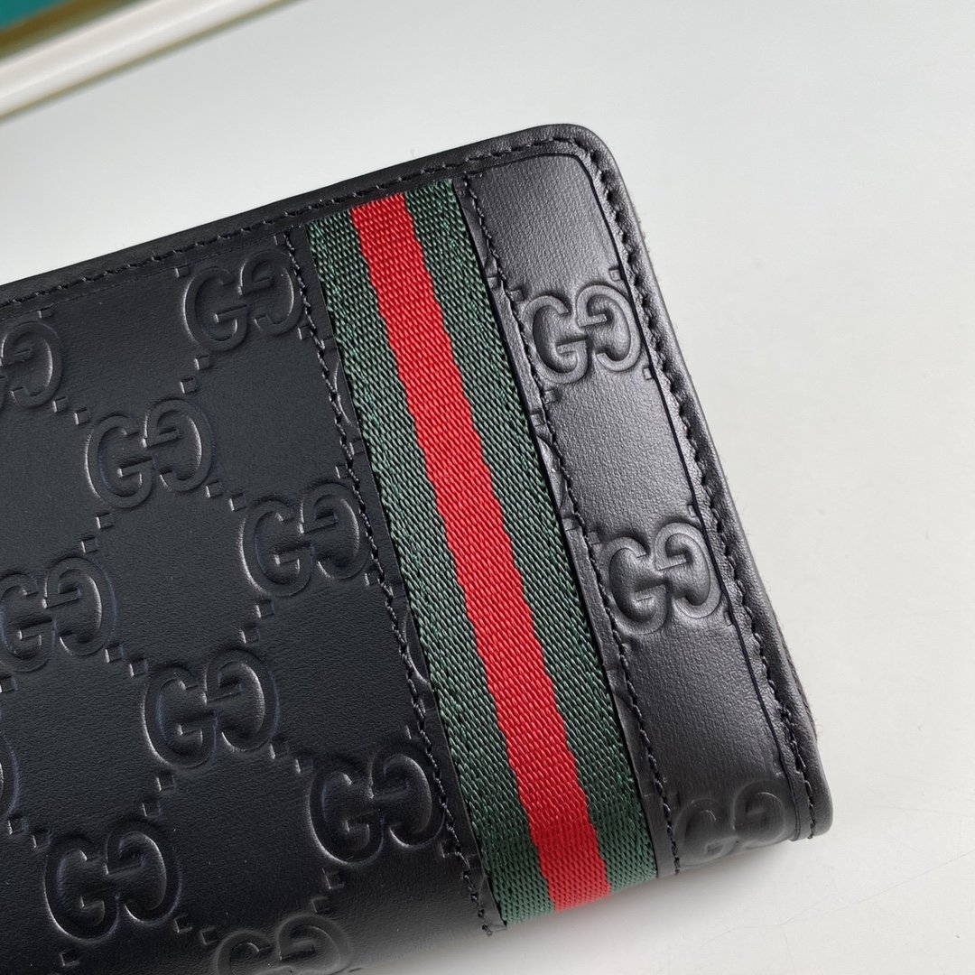 Gucci Black Zip Around Wallet 19cm