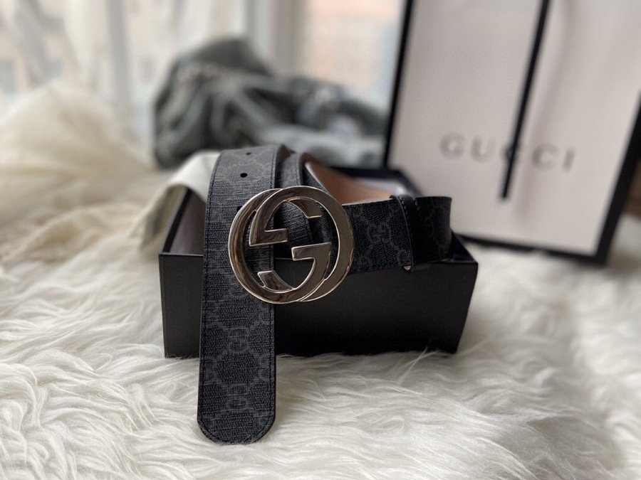 Gucci Belt With Double G Buckle Black