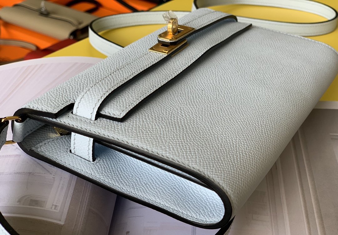 Hermes Kelly Togo Woc Crossbody Bag 21cm White