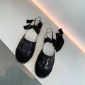 Chanel CC Logo Lace Up Espadrilles Lambskin Leather Spring/Summer Collection Black/Black