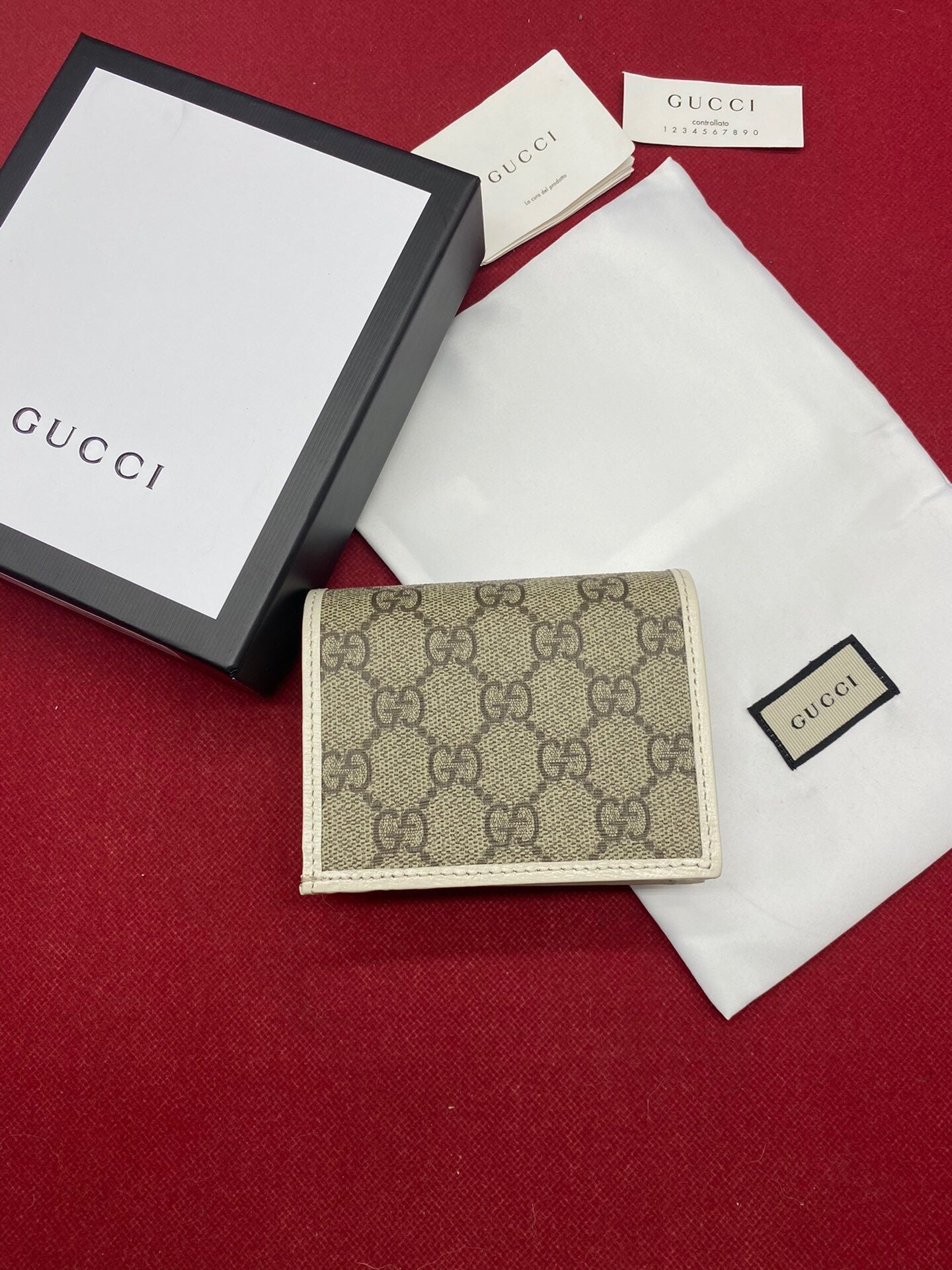 Gucci Horsebit 1955 Beige Card Case 11cm