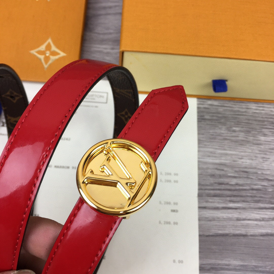 Louis Vuitton Cricle Belt Red