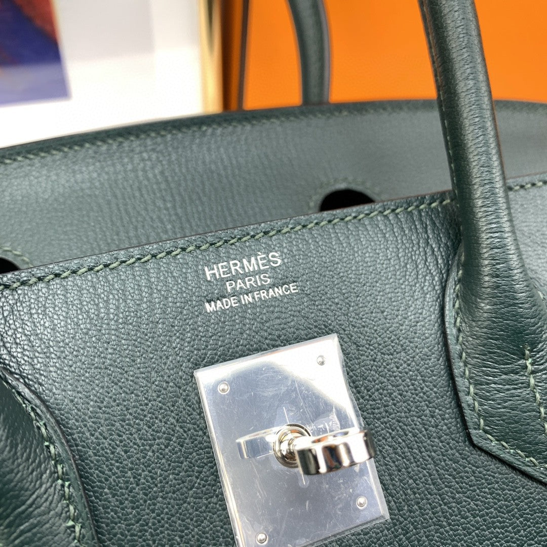 Hermes Birkin 30 Nata Swift Silver