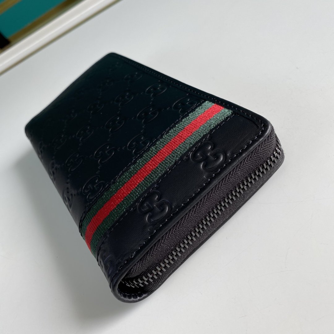 Gucci Black Zip Around Wallet 19cm