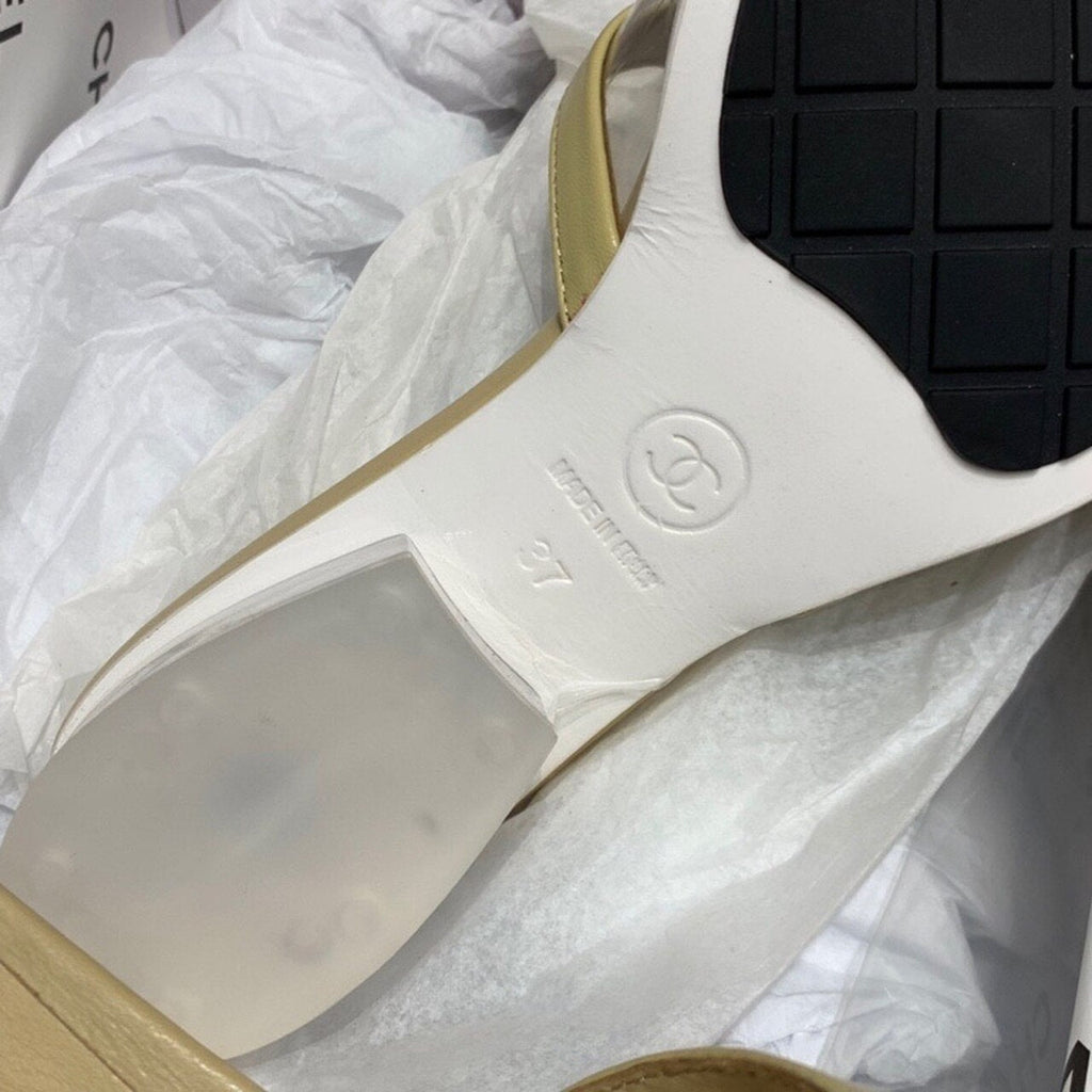 Chanel Transparent PVC Mules & Lambskin Leather Spring/Summer Collection, Beige
