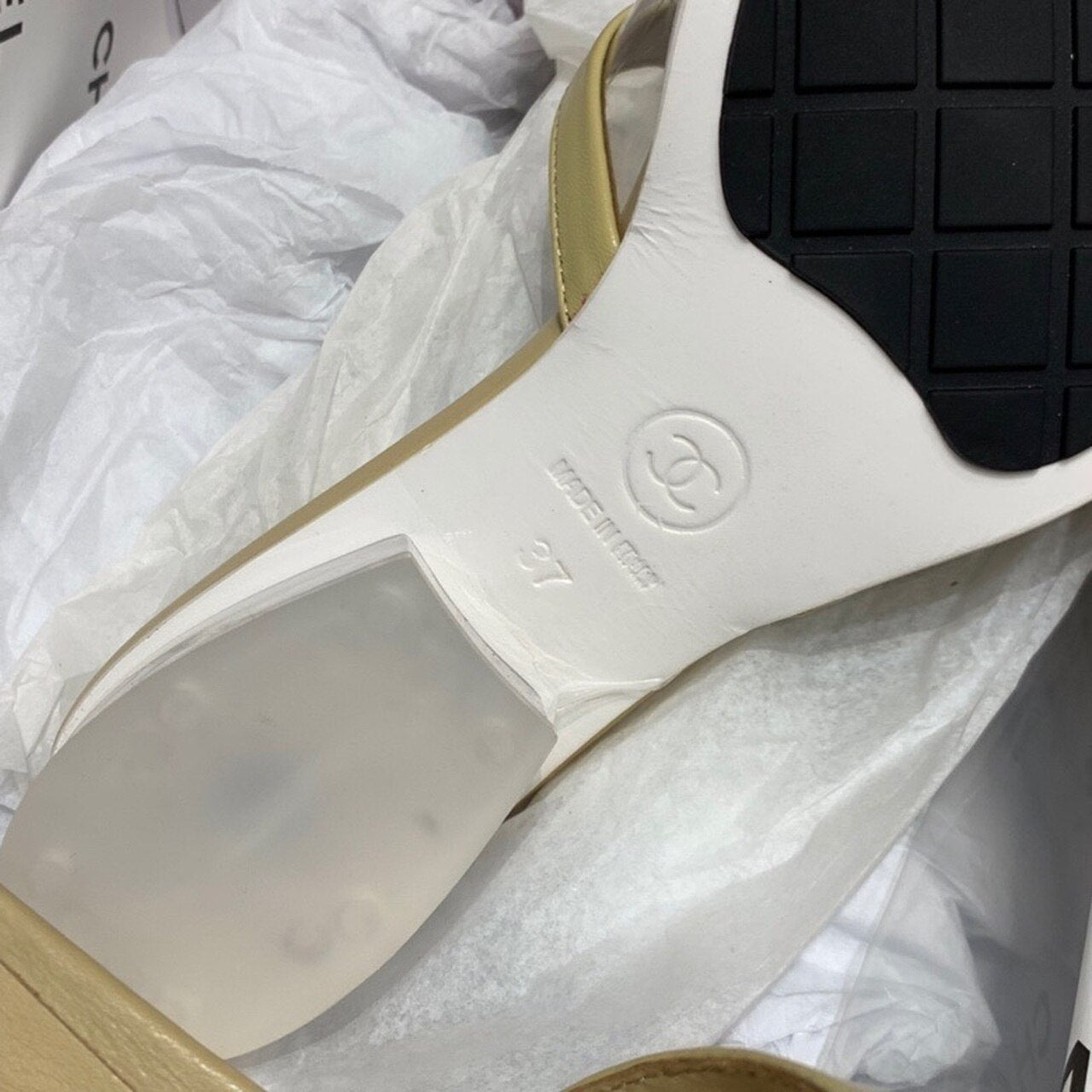 Chanel Transparent PVC Mules & Lambskin Leather Spring/Summer Collection, Beige