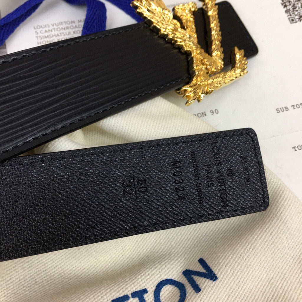 Louis Vuitton Twist Ring Belt Black