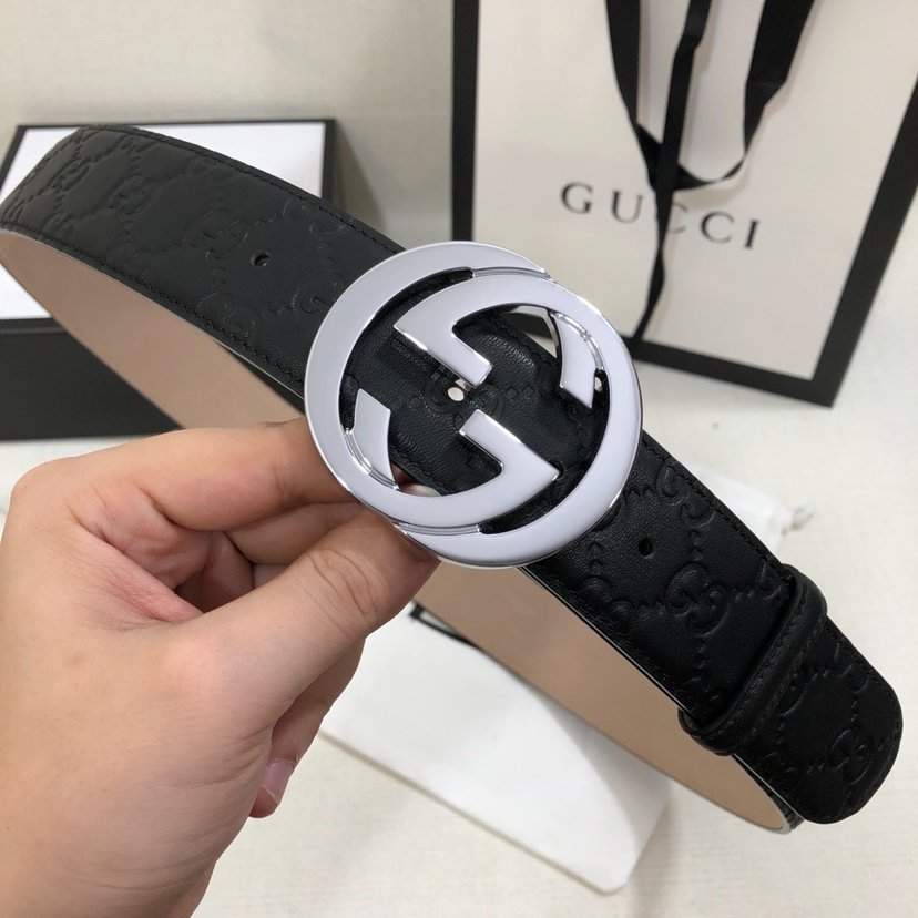 Gucci Belt With Double G Buckle Black