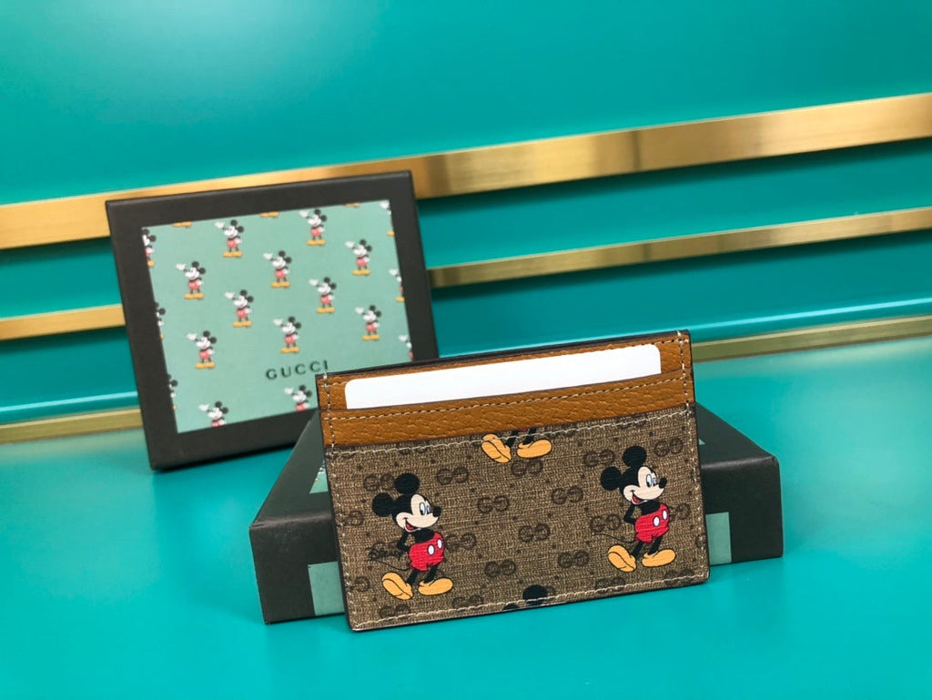Gucci Disney Mickey Beige Cardholder 10cm
