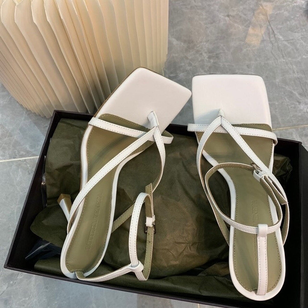Bottega Veneta Stretch Sandals 9cm Heel Lambskin Leather Spring/Summer 2020 Collection, White