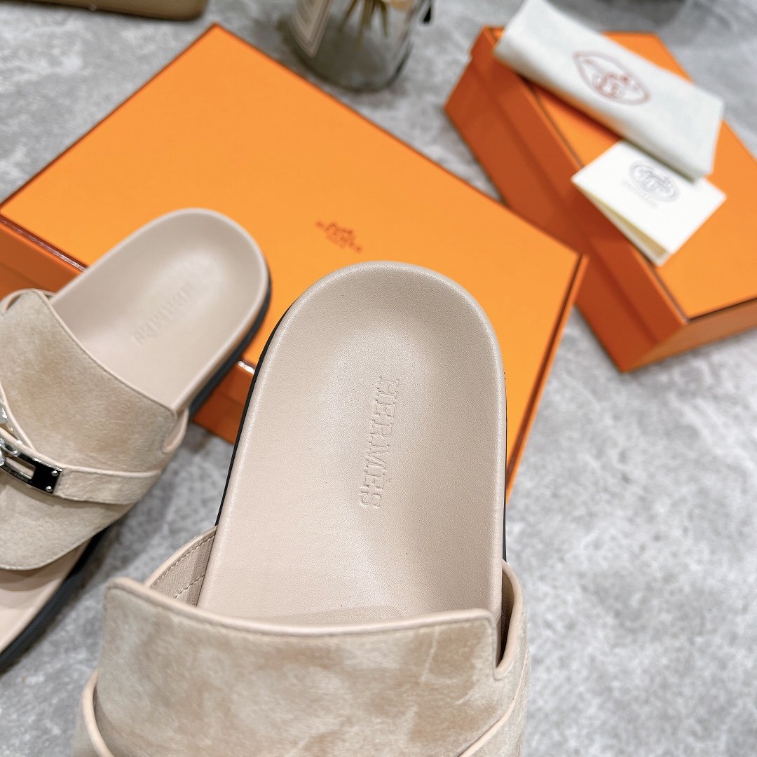 Hermes Elixir Sandal Beige