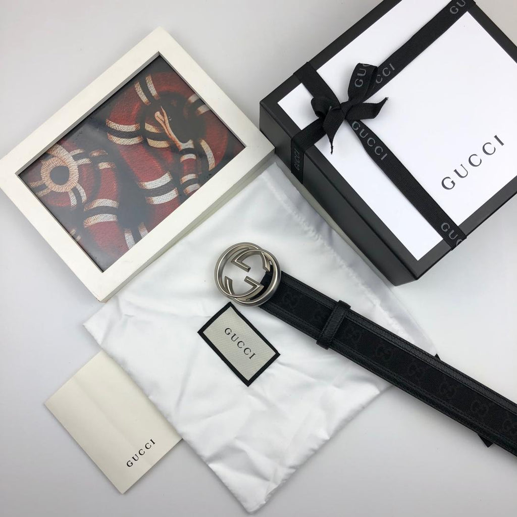 Gucci Belt With Double G Buckle Black