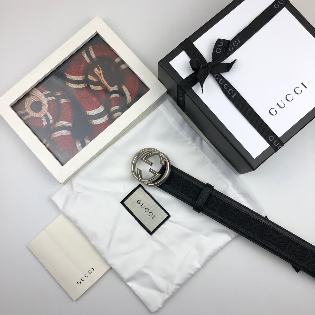 Gucci Belt With Double G Buckle Black