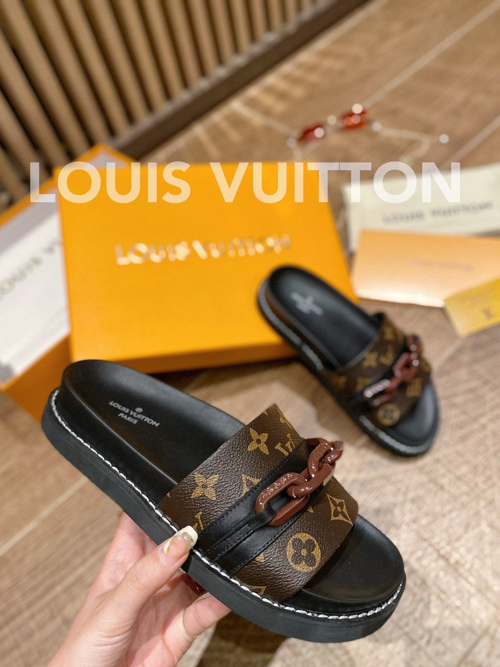 Louis Vuitton Unset Flat Comfort Mule White/Brown