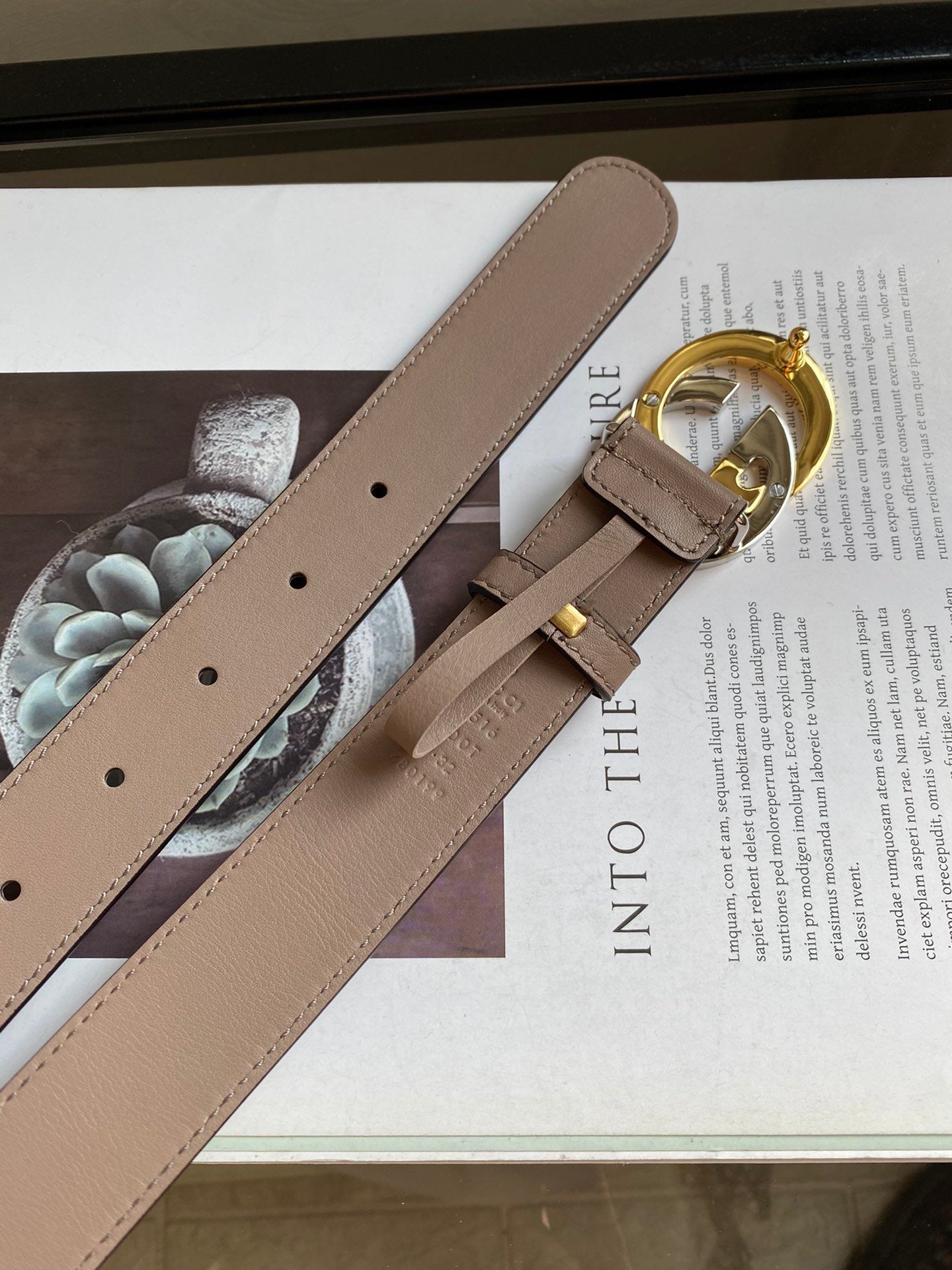 Gucci Belt With Double G Buckle Brown