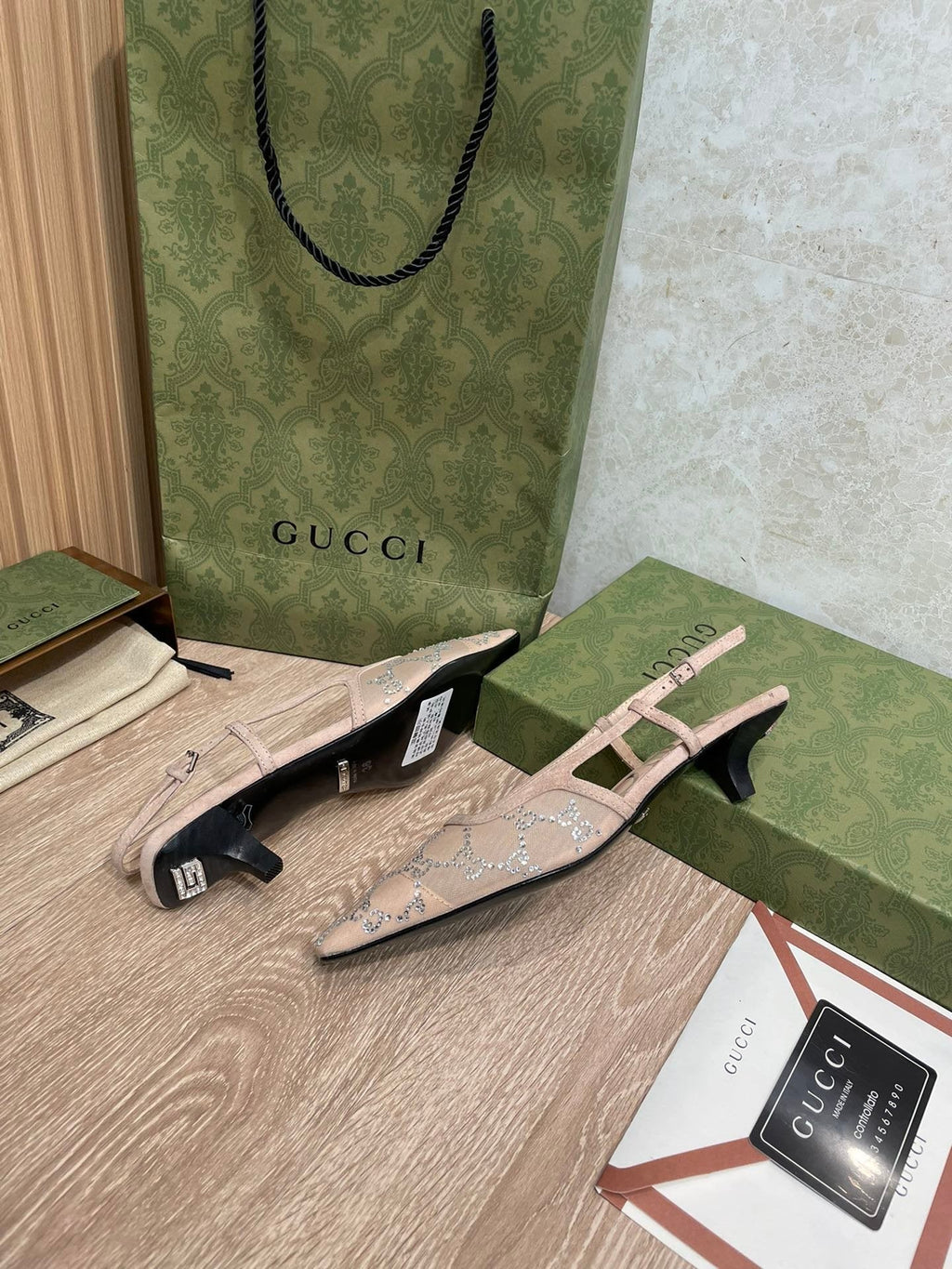 Gucci Slingback Pumps Brown