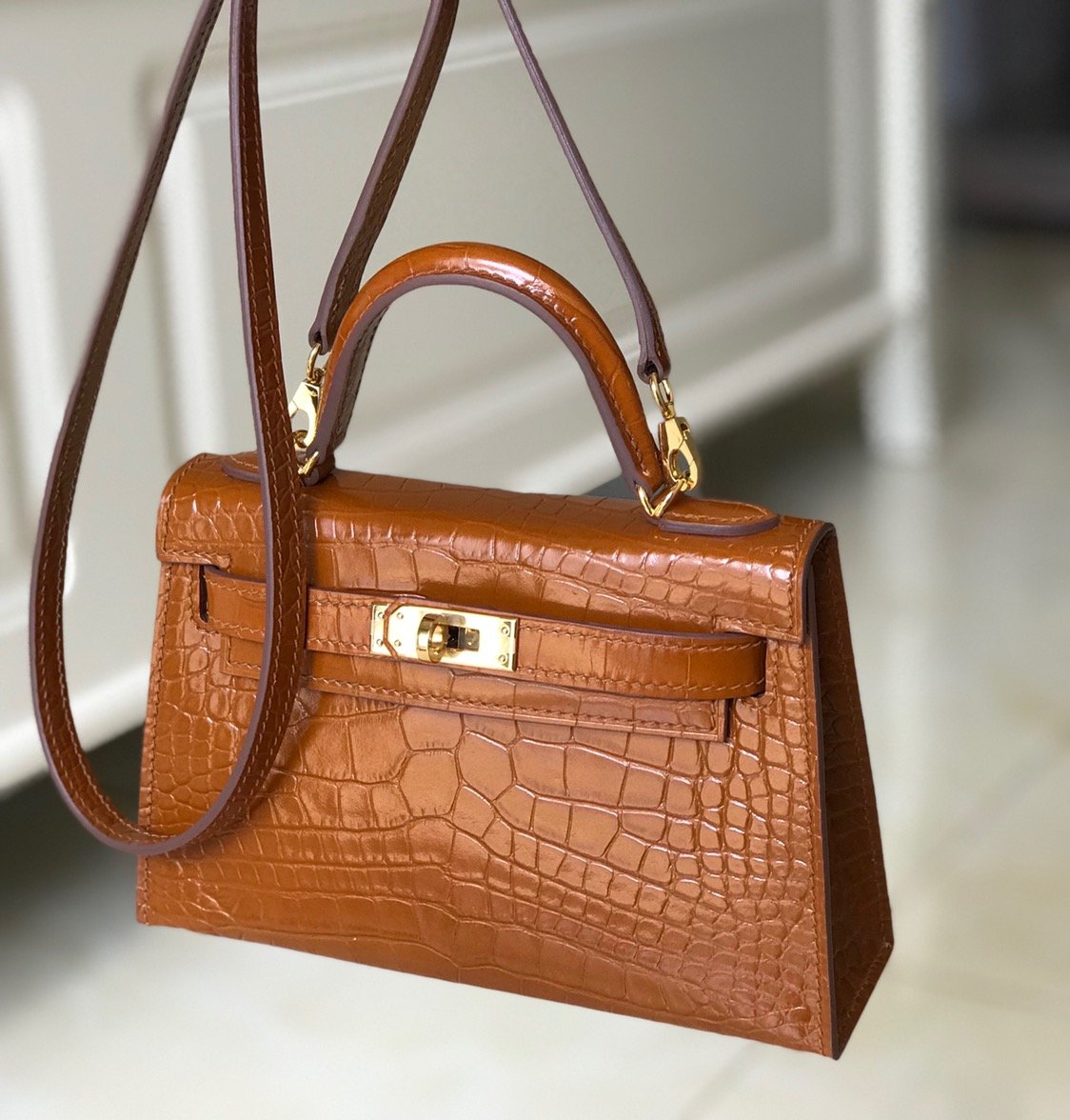 Hermes Kelly 19cm Brown