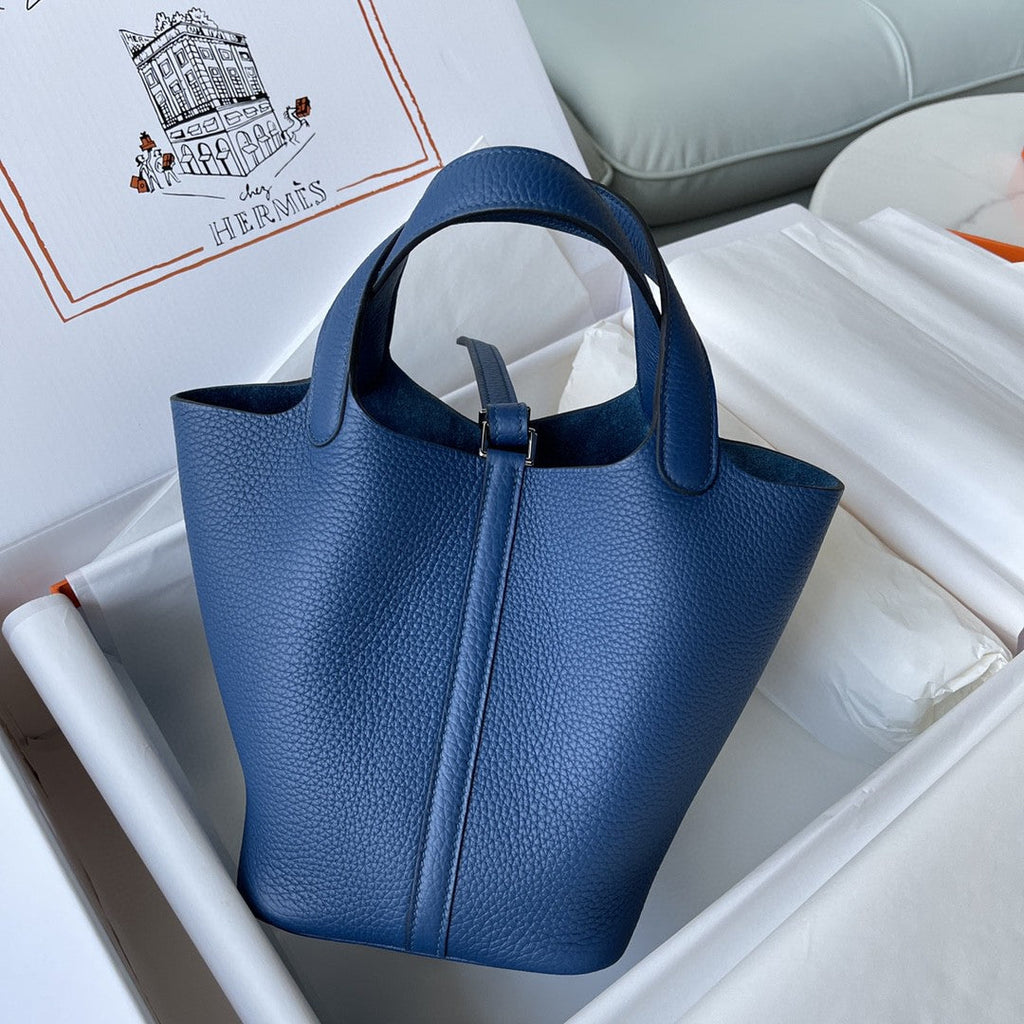 Hermes Picotin Lock 18 Bag Dark Blue
