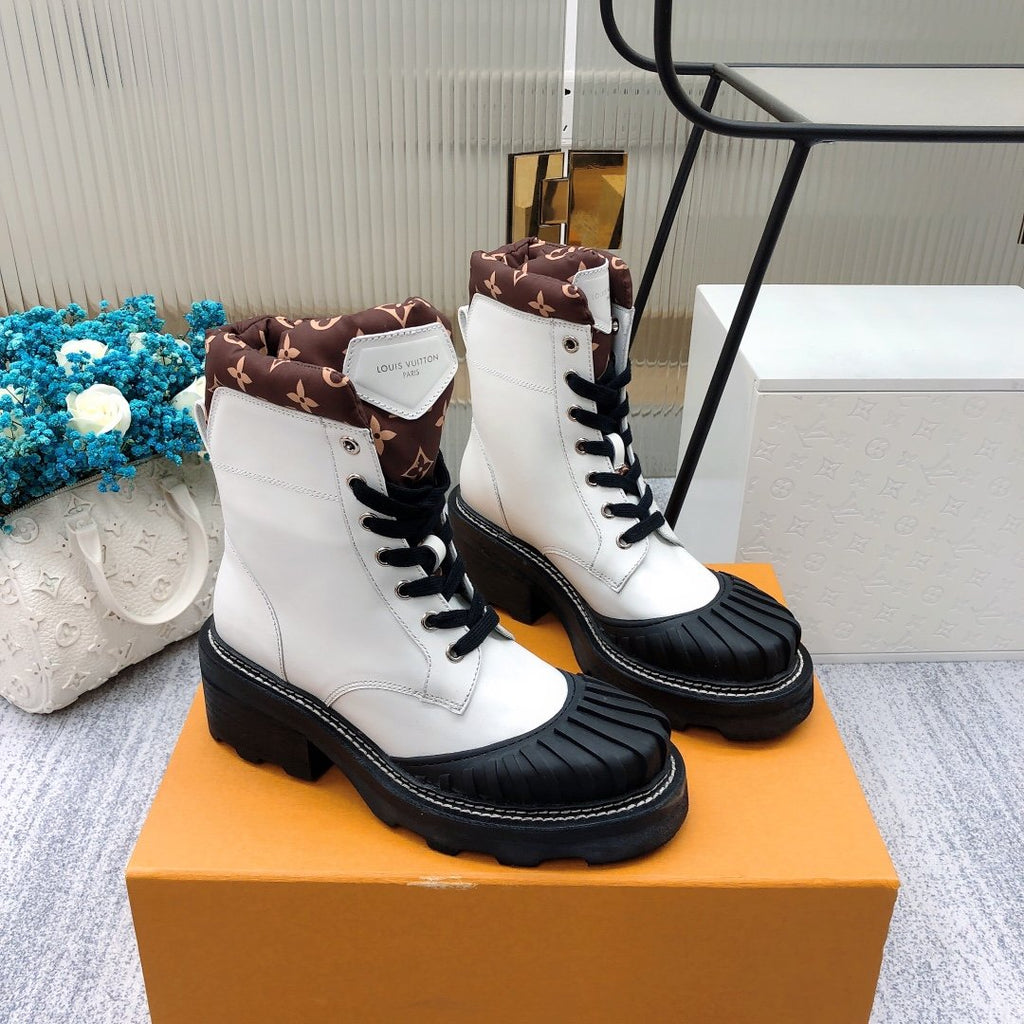 Louis Vuitton Beaubourg Ankle Boot White