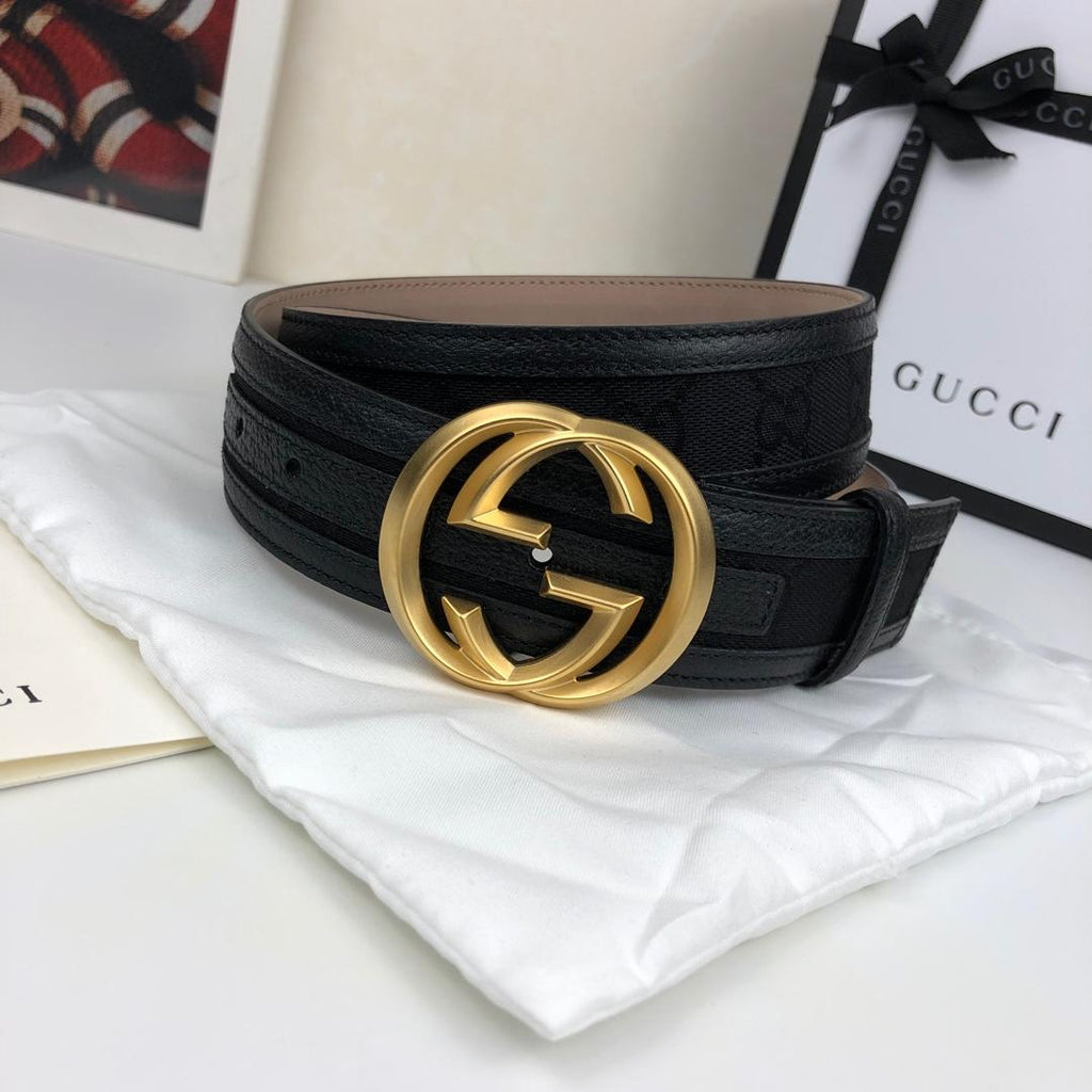 Gucci Belt With Double G Buckle Black