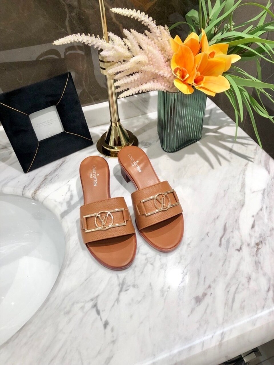 Louis Vuitton Lock It Mules Calfskin Leather Spring/Summer 2020 Collection 1A64MN Tan