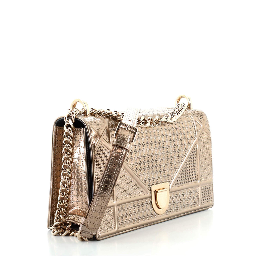 Diorama Flap Bag Cannage Embossed Calfskin Medium