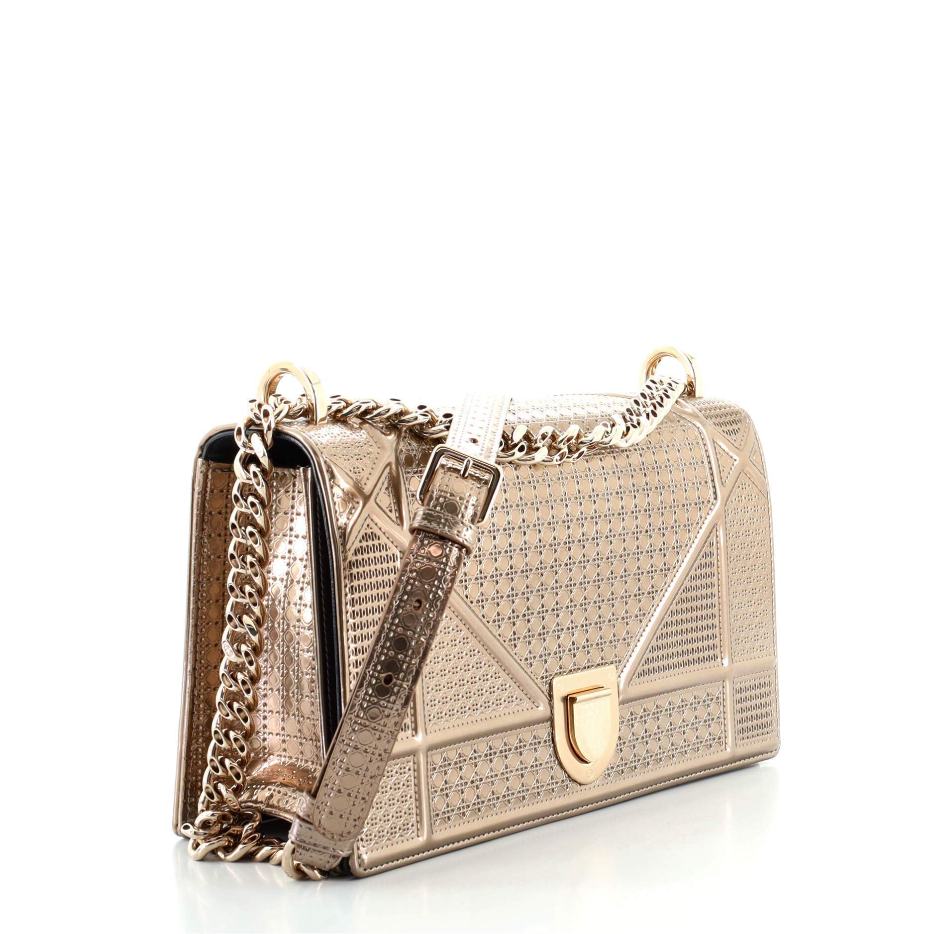 Diorama Flap Bag Cannage Embossed Calfskin Medium