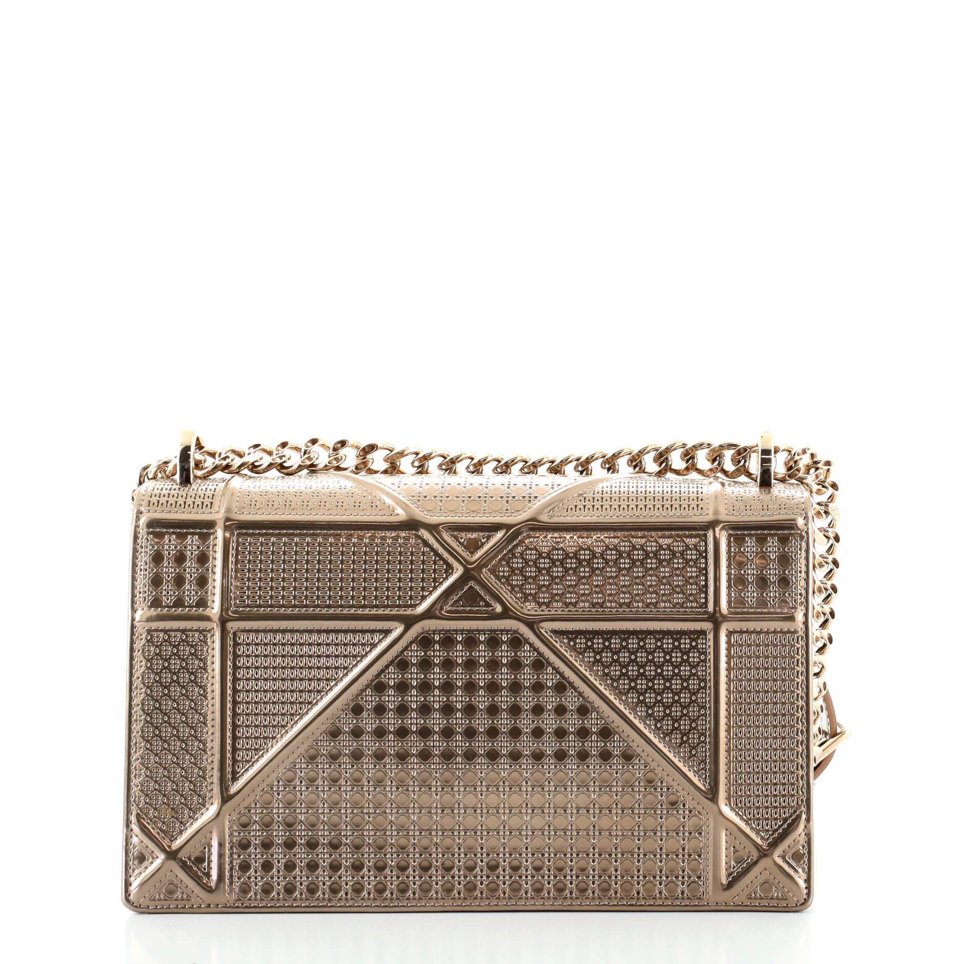 Diorama Flap Bag Cannage Embossed Calfskin Medium