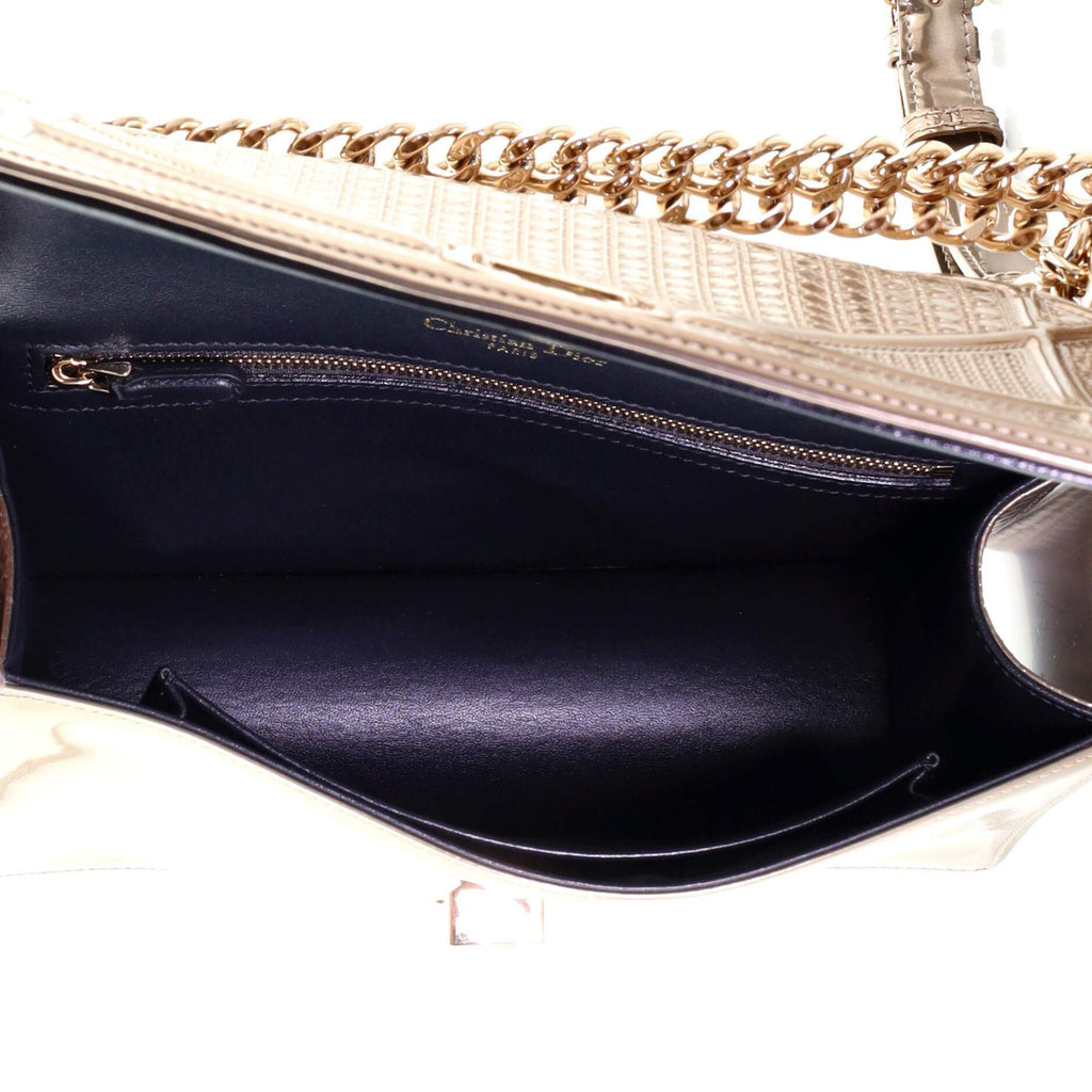 Diorama Flap Bag Cannage Embossed Calfskin Medium
