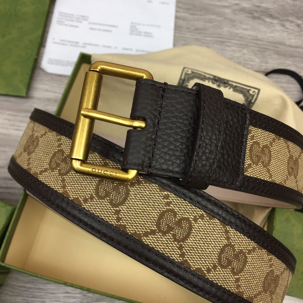 Gucci Belt With Square Buckle Brown