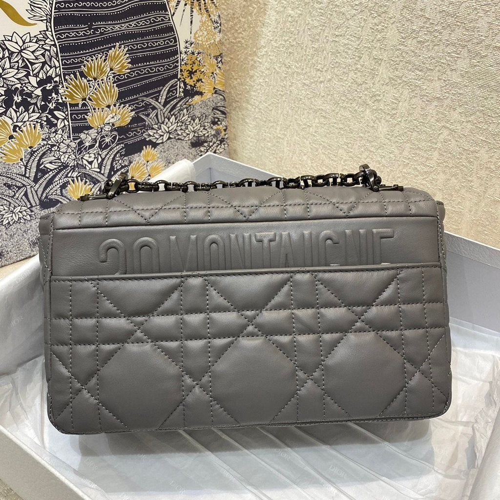 Christian Dior Medium Caro Bag 25cm Dark Grey