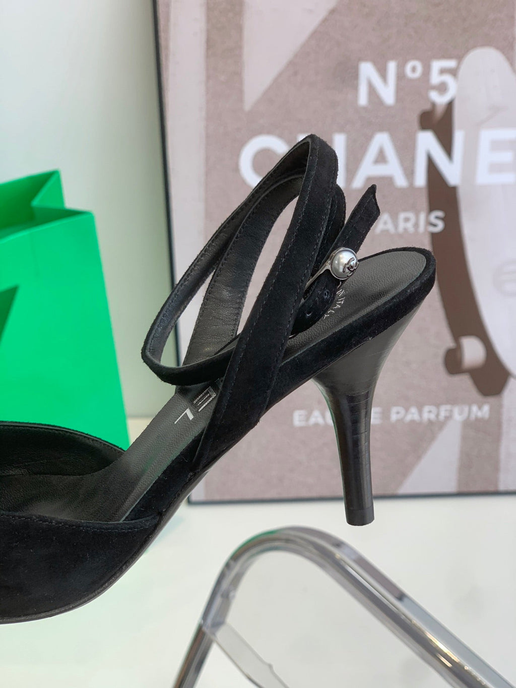 Chanel Sling Back Black
