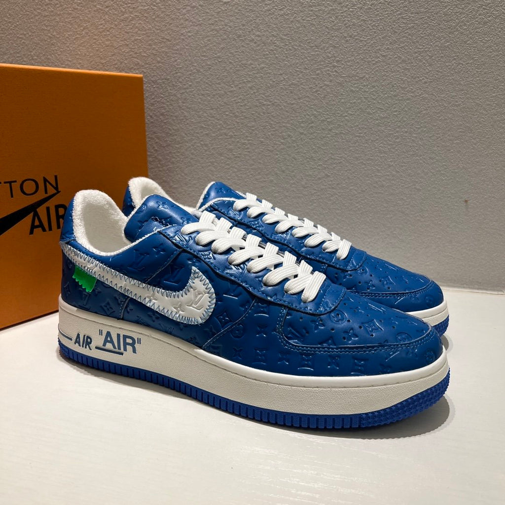 Louis Vuitton x Off-White x Nike Air Force 1 Blue