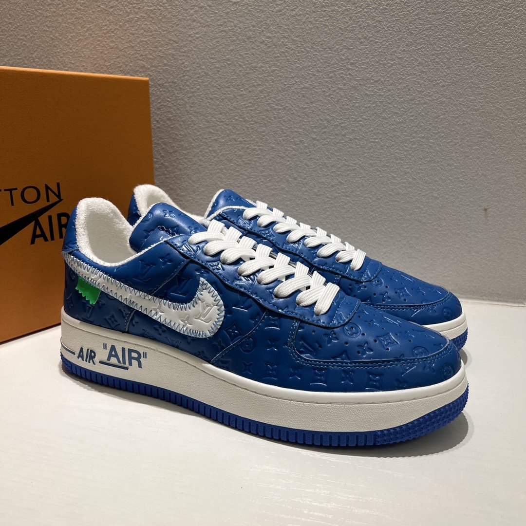 Louis Vuitton x Off-White x Nike Air Force 1 Blue