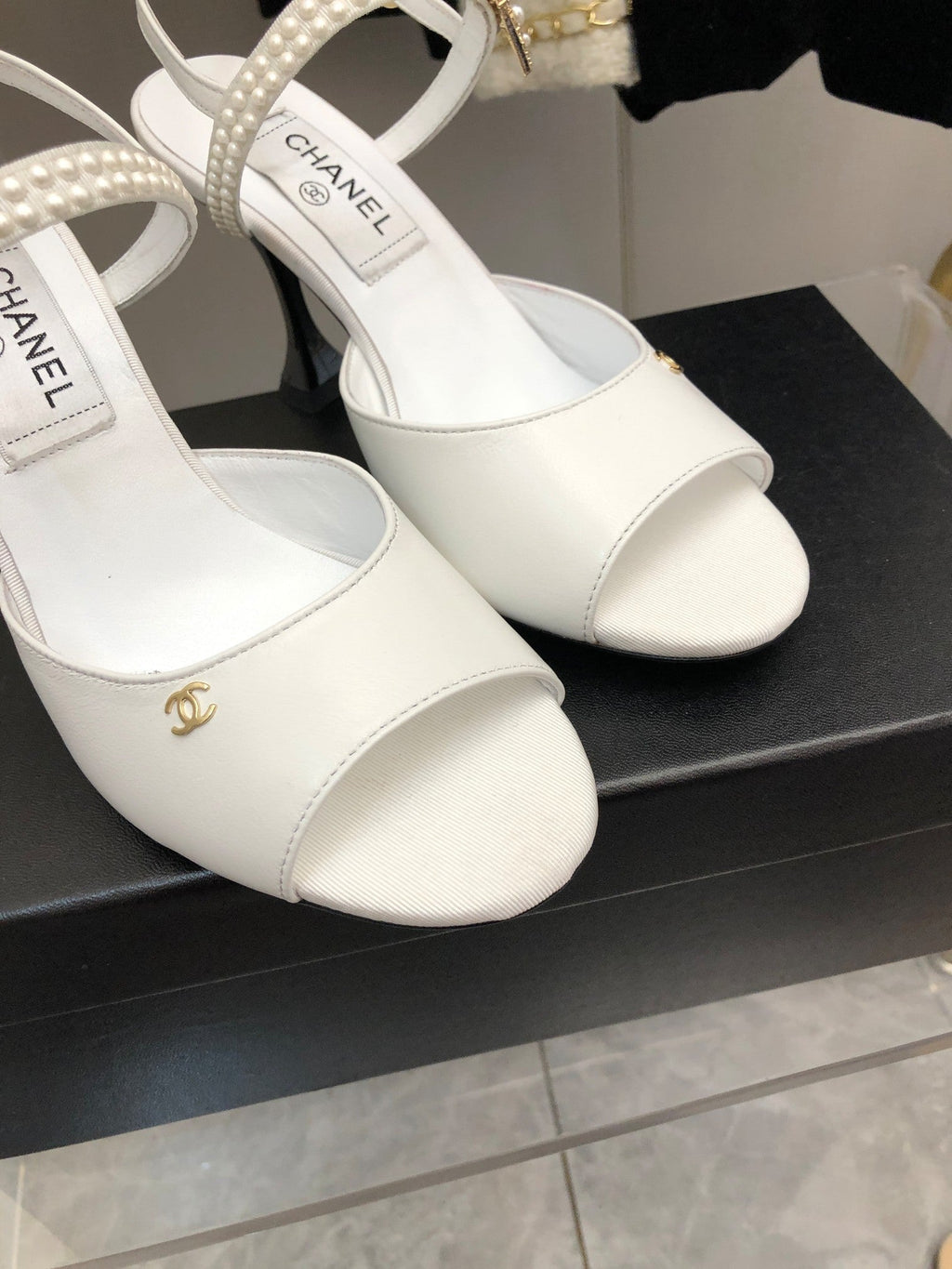 Chanel Open Shoes White