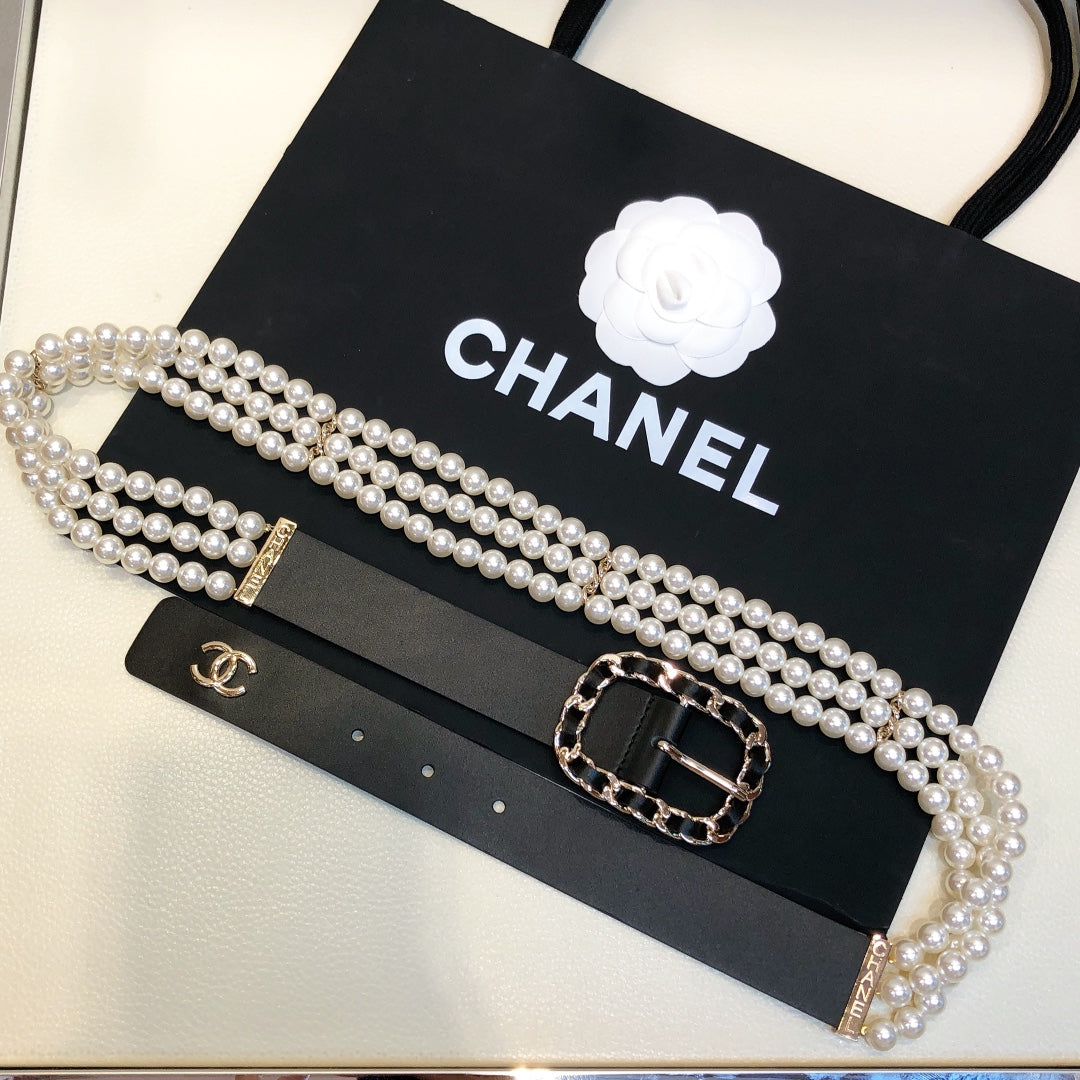 Chanel Belt With Double C Buckle